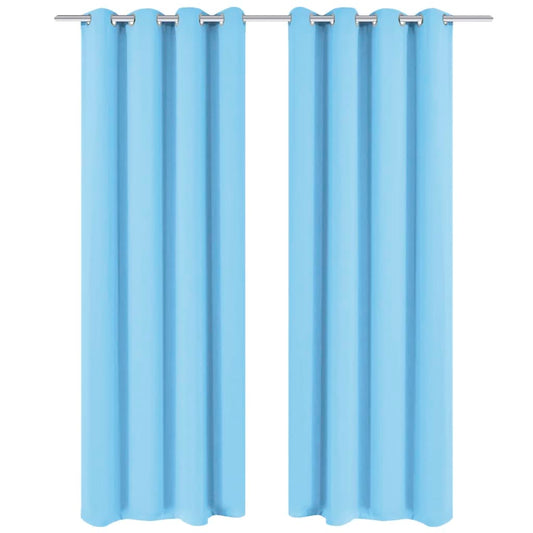 Verdunkelungsvorhang mit Metallösen 270 x 245 cm Türkis