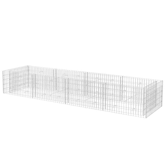 Gabionen-Hochbeet Stahl 360×90×50 cm