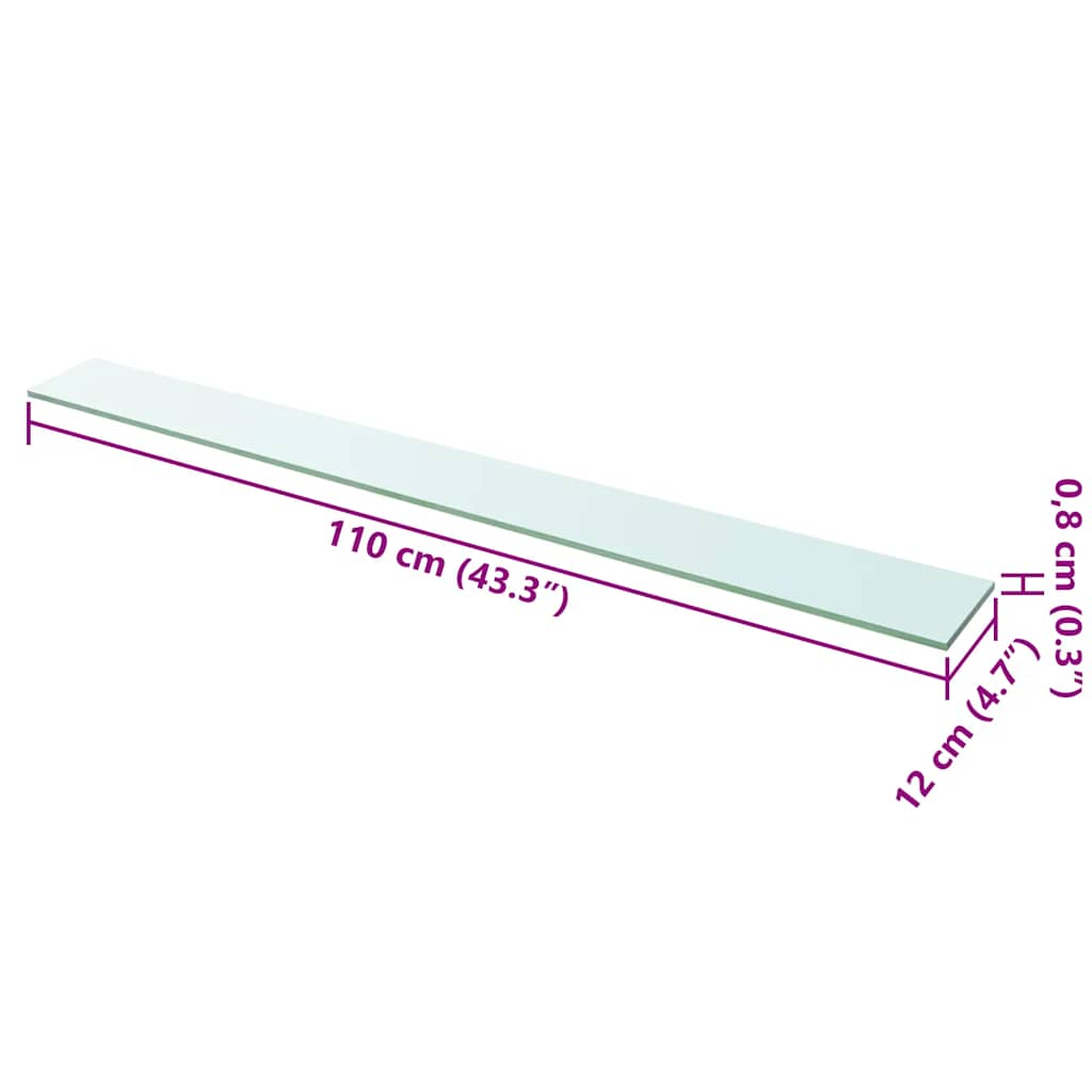 Regalboden Glas Transparent 110x12 cm