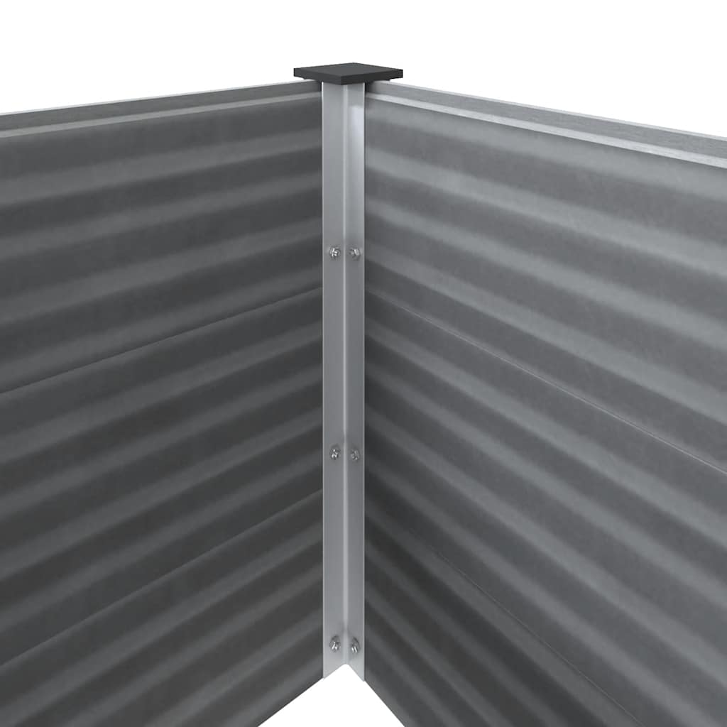 Garten-Hochbeet WPC 100x100x91 cm Grau