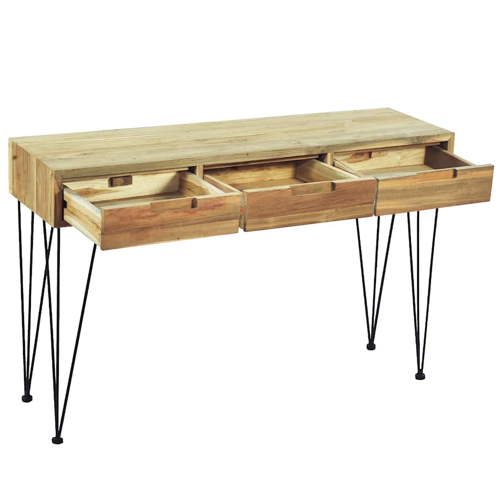 Konsolentisch 120 x 35 x 76 cm Teak Massiv