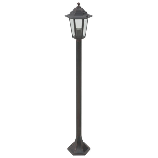 Garten-Pollerleuchte 6 Stk. E27 110 cm Aluminium Bronzefarben
