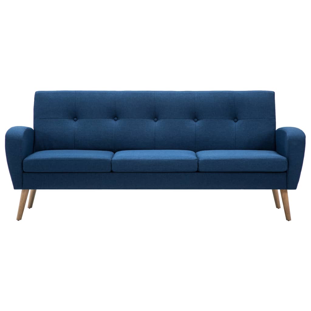 Sofa 3-Sitzer Stoff Blau