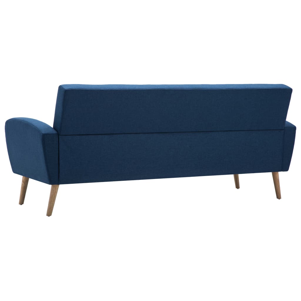 Sofa 3-Sitzer Stoff Blau