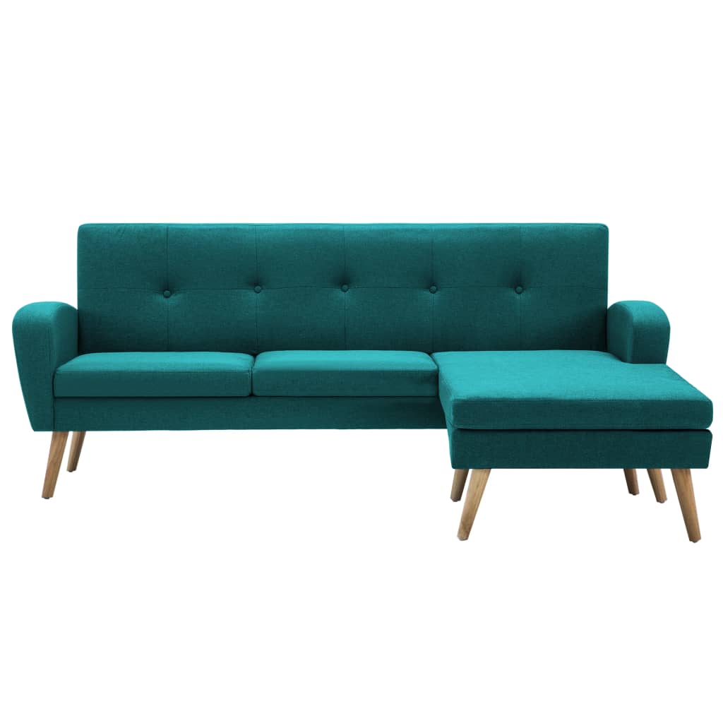 Sofa in L-Form Stoffbezug 186x136x79 cm Grün