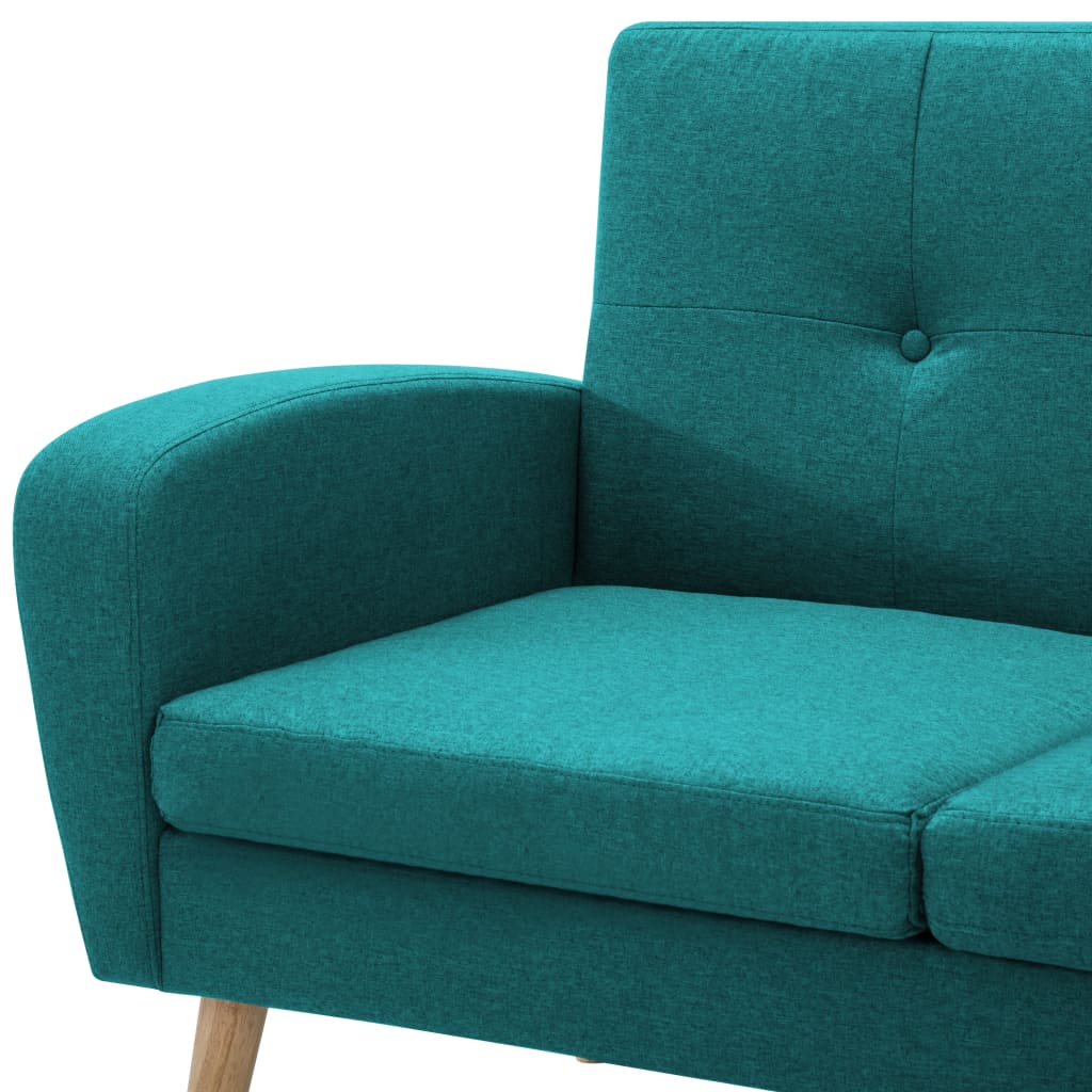 Sofa in L-Form Stoffbezug 186x136x79 cm Grün