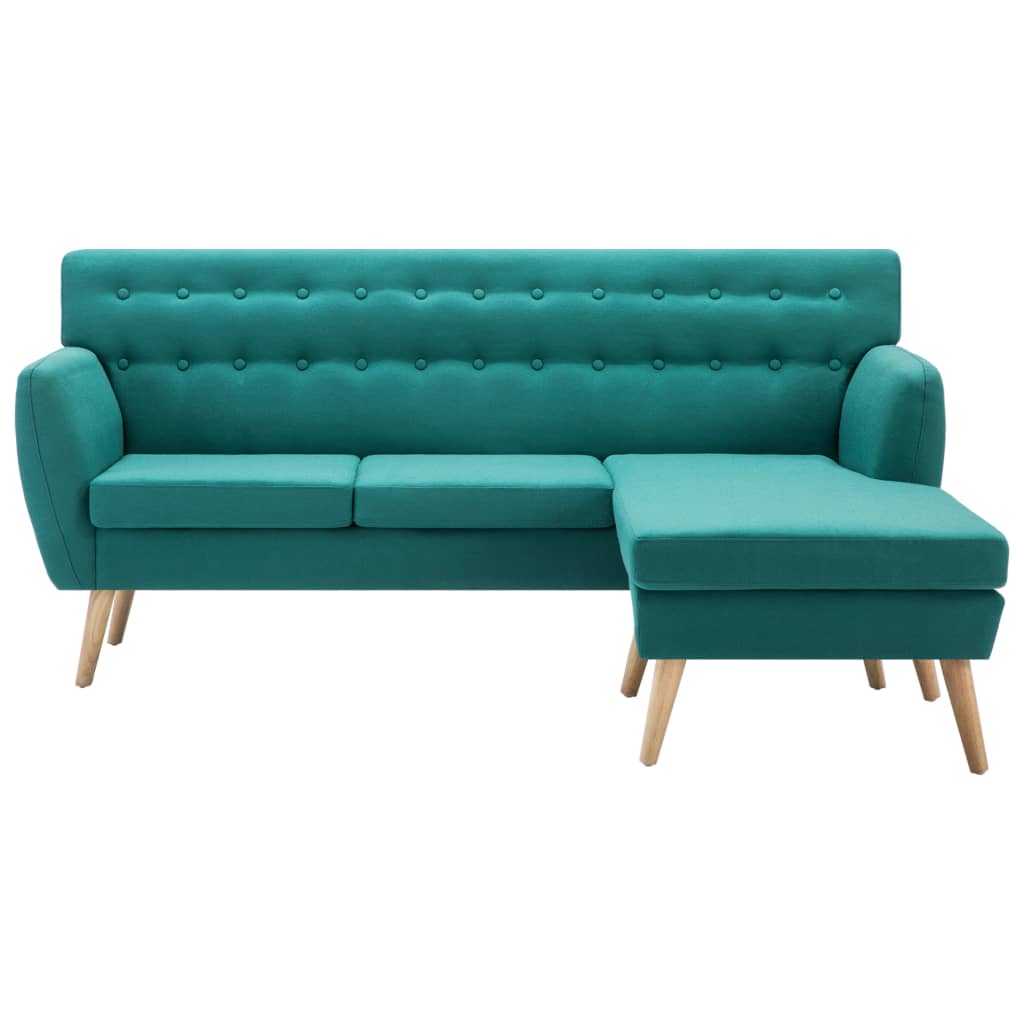 Sofa L-Form Stoff 171,5x138x81,5 cm Grün