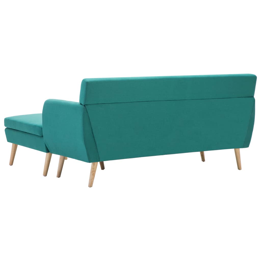 Sofa L-Form Stoff 171,5x138x81,5 cm Grün