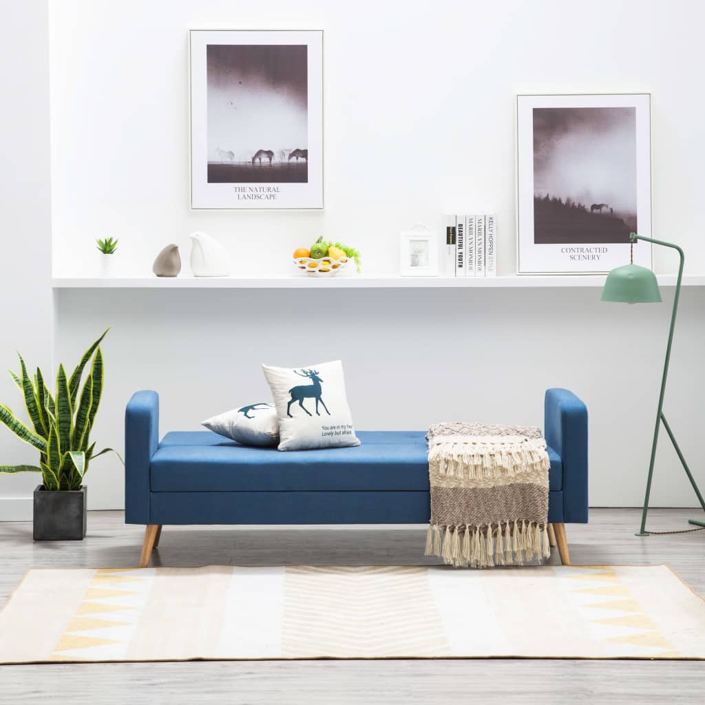 Sofa Stoff Blau