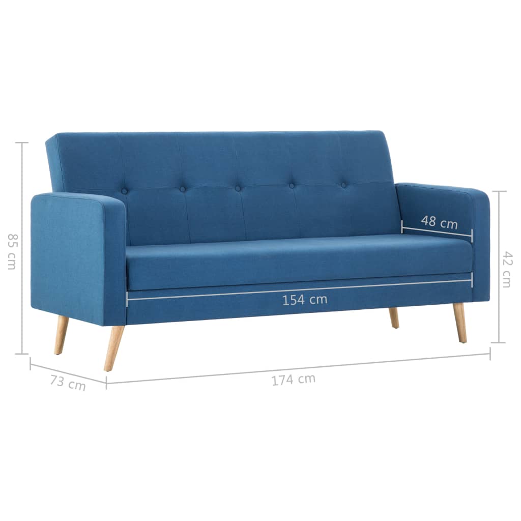 Sofa Stoff Blau