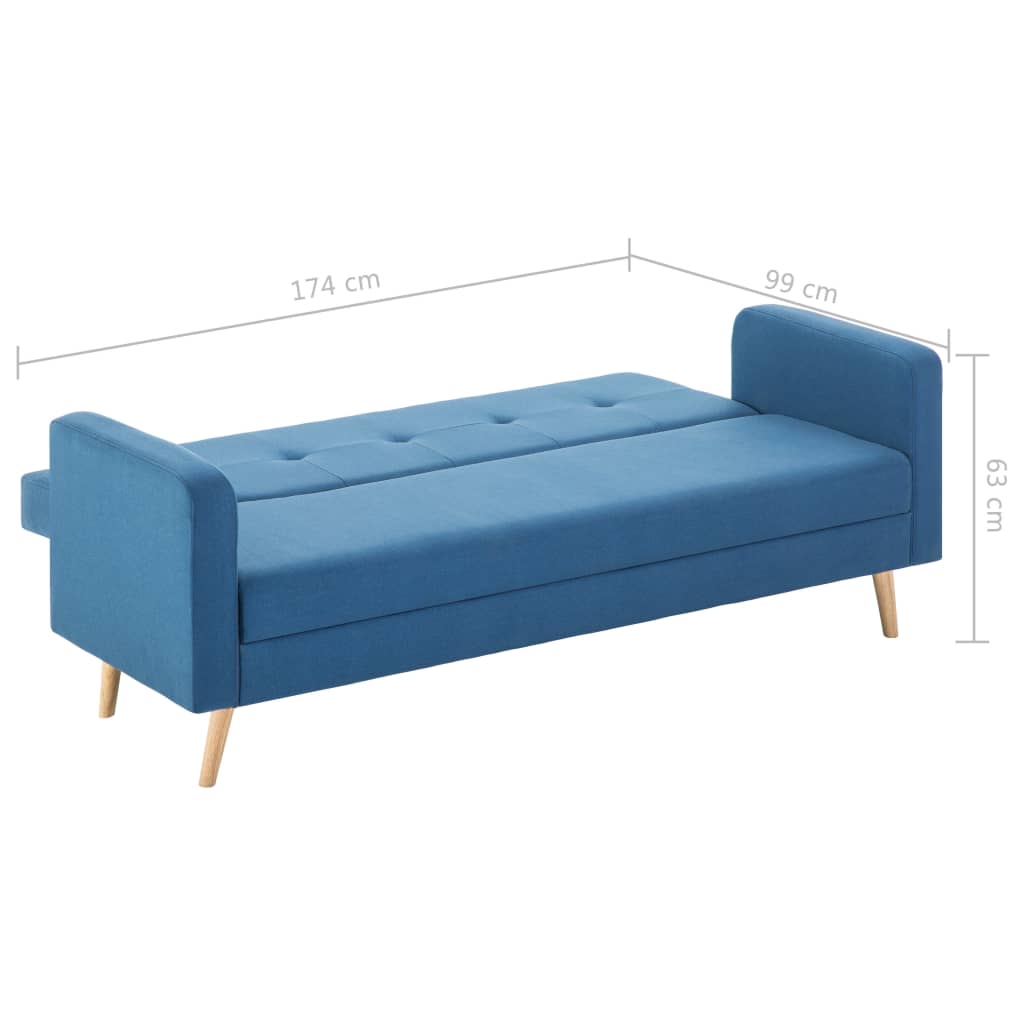 Sofa Stoff Blau