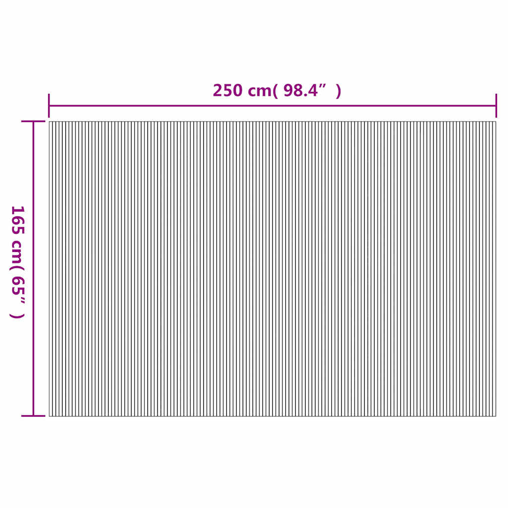 Raumteiler Bambus 250x165 cm Natur
