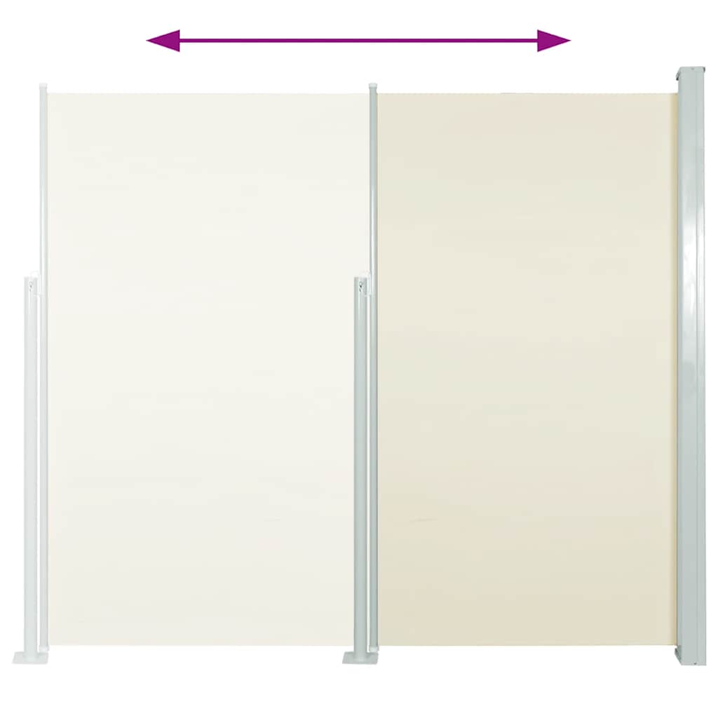 Ausziehbare Seitenmarkise 120x300 cm Creme