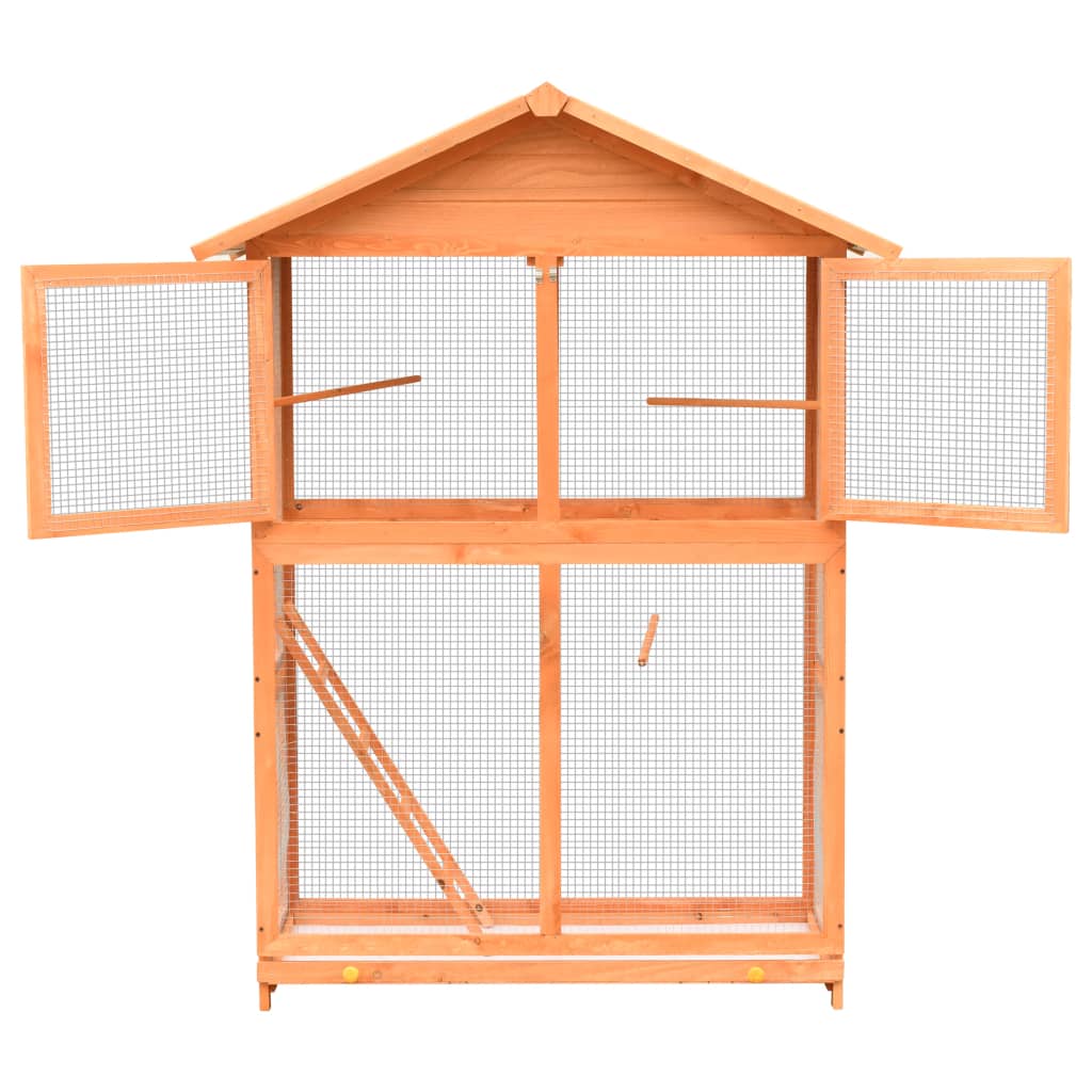 Vogelkäfig Kiefernholz & Tannenholz 125,5x59,5x164 cm