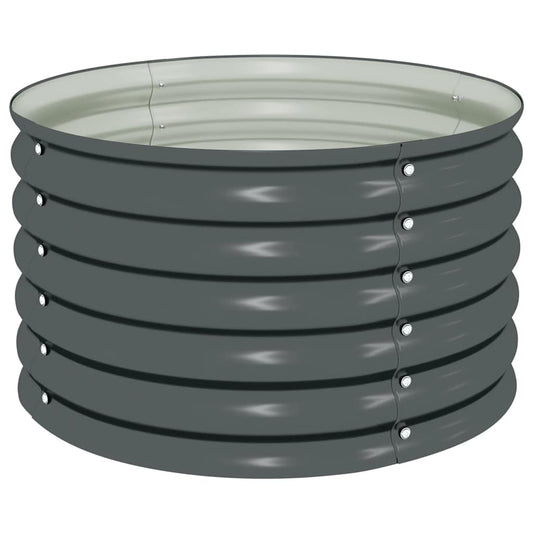 Garten-Hochbeet 80x80x44 cm Verzinkter Stahl Grau