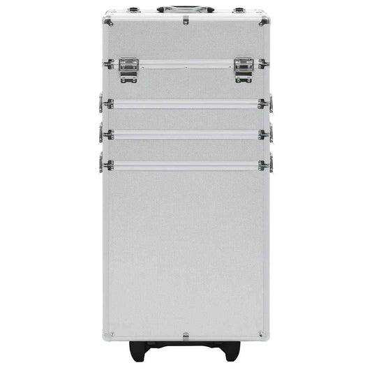 Kosmetikkoffer Aluminium Silbern