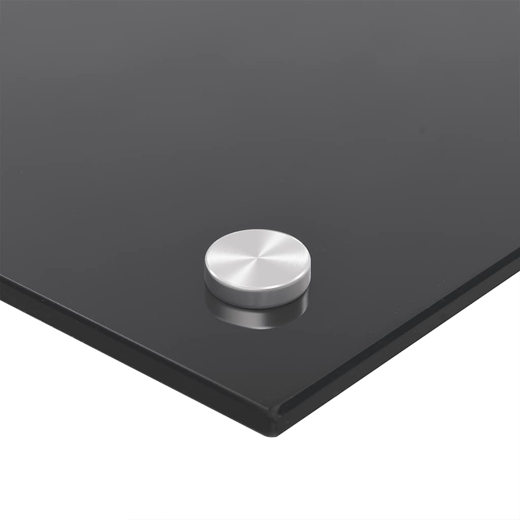 Küchenrückwand Schwarz 70x40 cm Hartglas