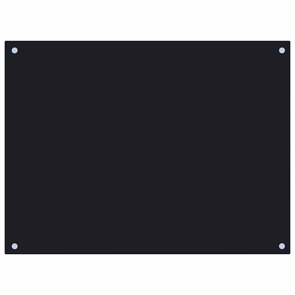 Küchenrückwand Schwarz 80x60 cm Hartglas