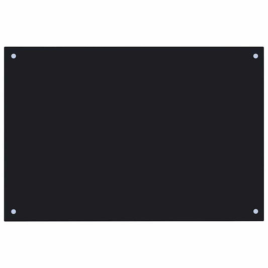 Küchenrückwand Schwarz 90x50 cm Hartglas