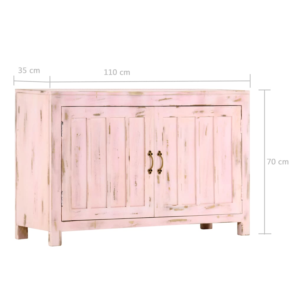 Sideboard Hellrosa 110x35x70 cm Massivholz Mango