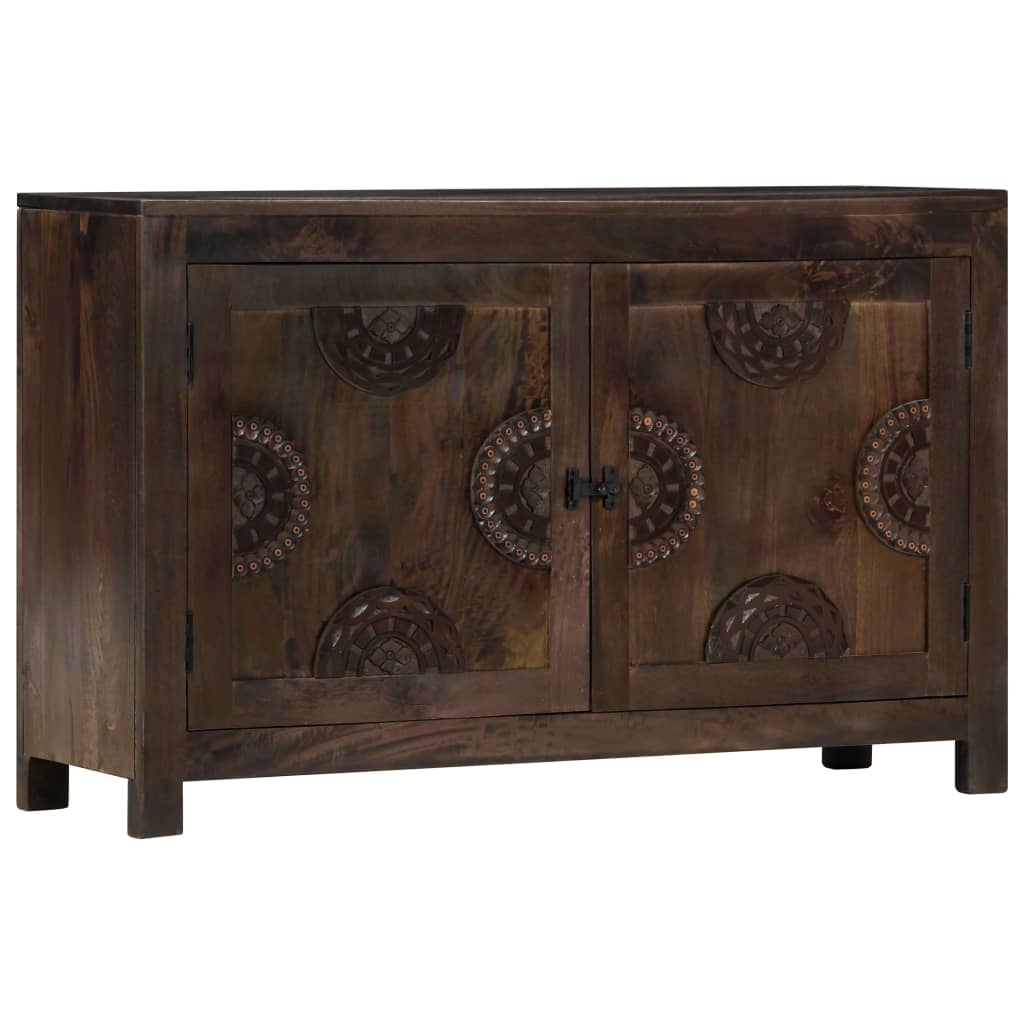 Sideboard mit Schnitzereien 110x35x70 cm Massivholz Mango
