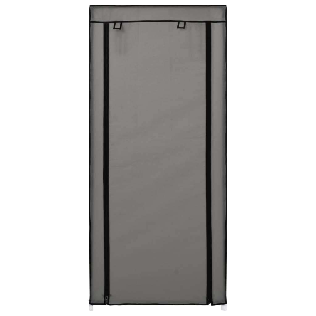 Schuhschrank mit Abdeckung Grau 58 x 28 x 106 cm Stoff