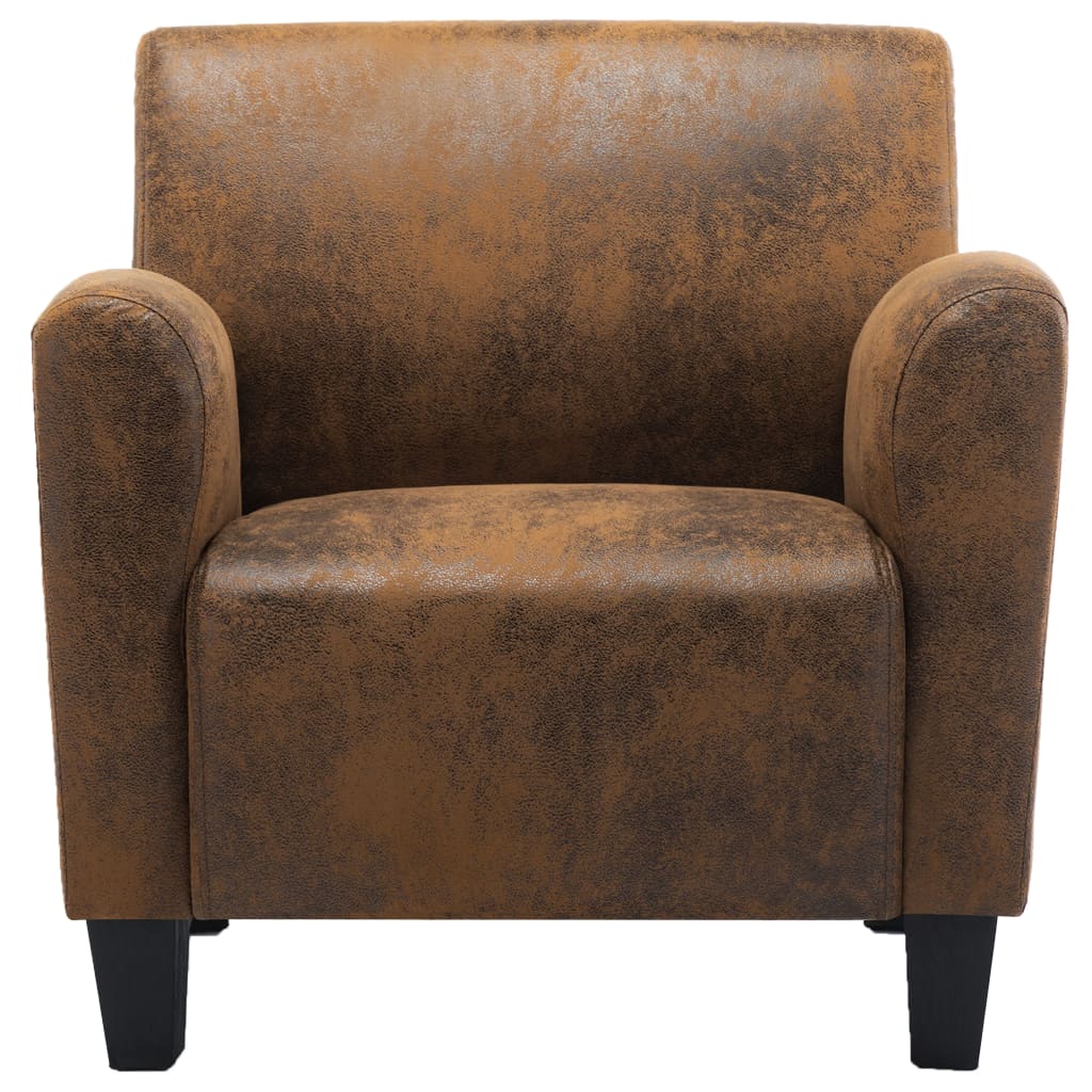 Sofasessel Braun 70x69x72 cm Wildlederimitat