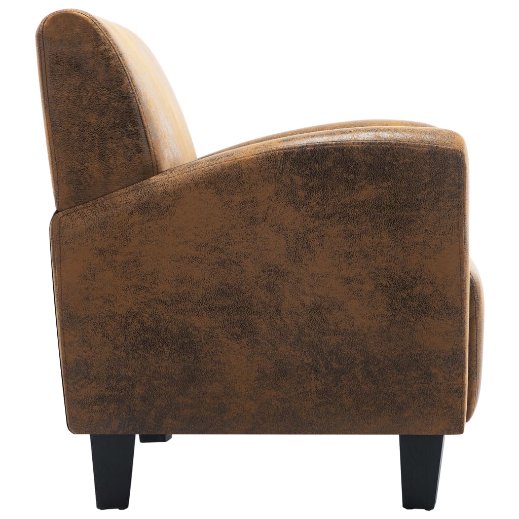 Sofasessel Braun 70x69x72 cm Wildlederimitat