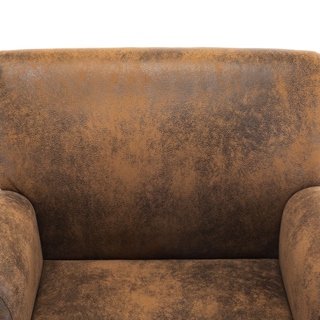 Sofasessel Braun 70x69x72 cm Wildlederimitat