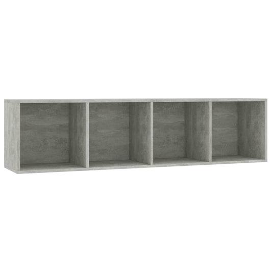 Bücherregal/TV-Schrank Betongrau 143×30×36 cm