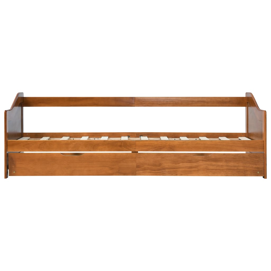 Ausziehsofa Bettgestell Honigbraun Kiefernholz 90×200 cm