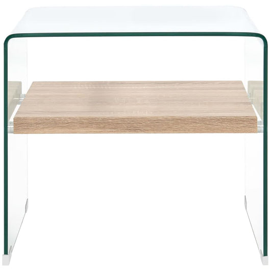 Couchtisch Transparent 50×50×45 cm Hartglas