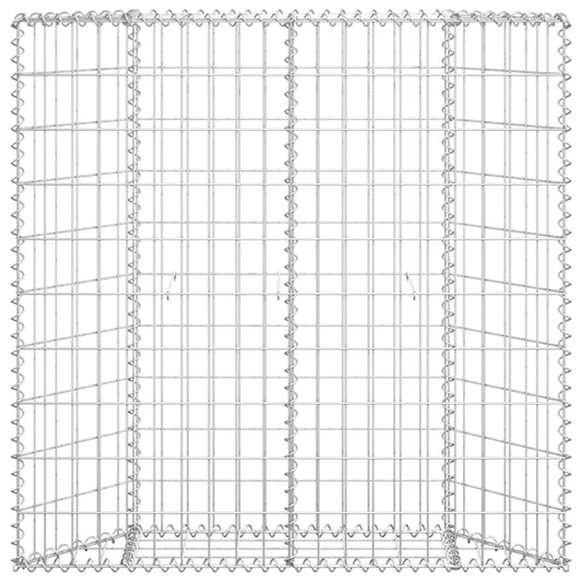 Gabionen-Hochbeet Trapezform Verzinkter Stahl 100x20x100 cm
