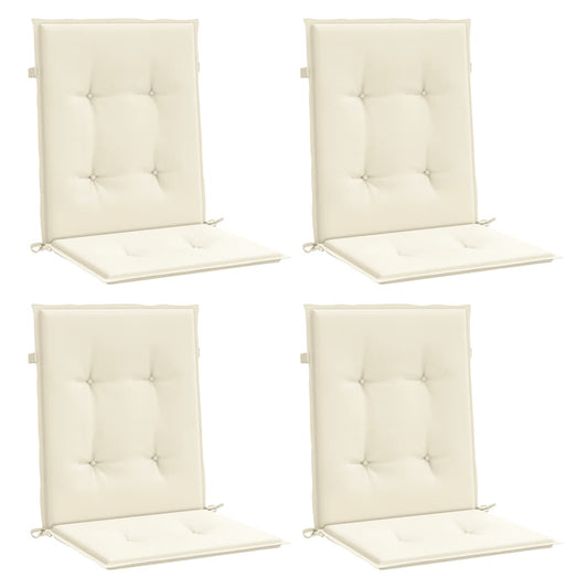 Gartenstuhlauflagen für Niedriglehner 4 Stk. Creme 100x50x3 cm