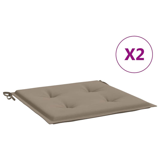 Gartenstuhl-Kissen 2 Stk. Taupe 50x50x4 cm Oxford-Gewebe