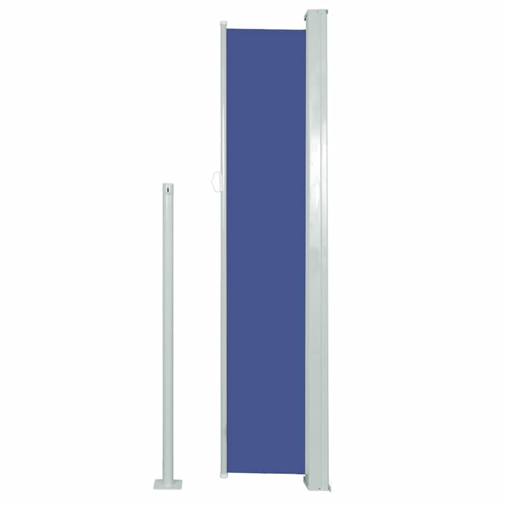 Ausziehbare Seitenmarkise 120×500 cm Blau