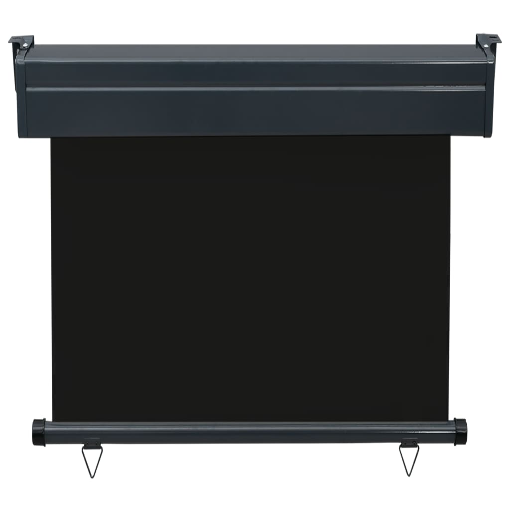 Balkon-Seitenmarkise 85x250 cm Schwarz