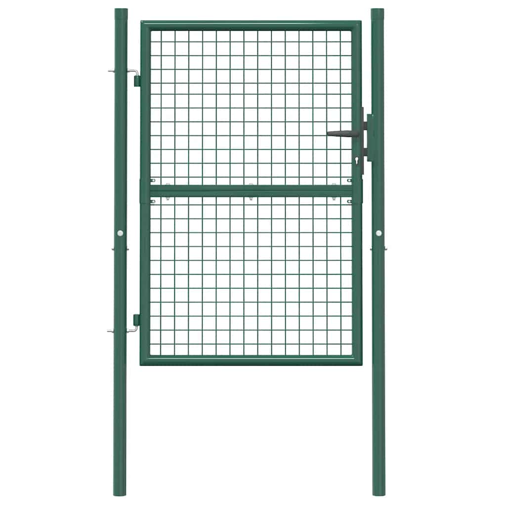 Zauntor Stahl 100x125 cm Grün