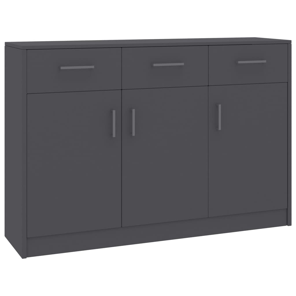 Sideboard Grau 110x30x75 cm Holzwerkstoff