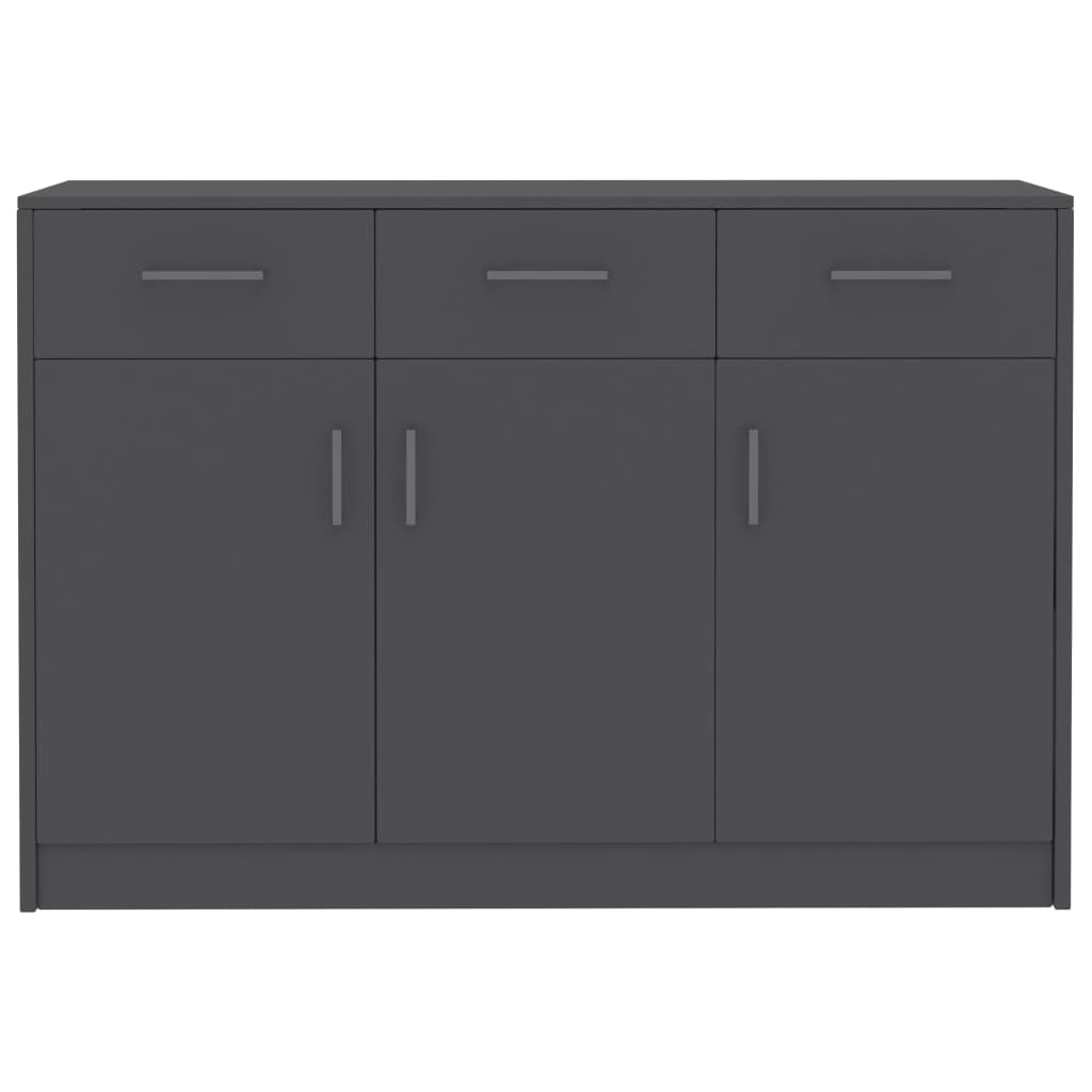 Sideboard Grau 110x30x75 cm Holzwerkstoff
