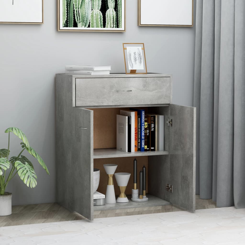 Sideboard Betongrau 60x30x75 cm Holzwerkstoff