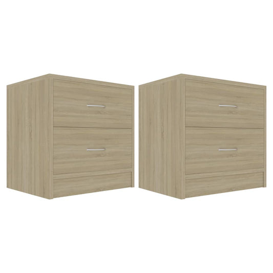 Nachttische 2 Stk. Sonoma-Eiche 40x30x40 cm Holzwerkstoff