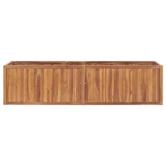 Garten-Hochbeet 200 x 50 x 50 cm Massivholz Teak