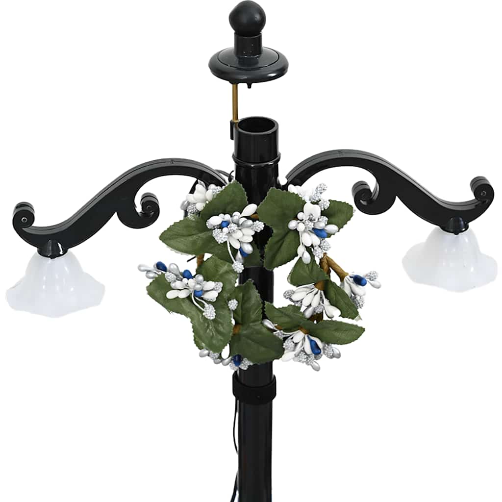 Weihnachtsbaum mit Schnee und Schirm-Fuß Blau 75 cm PVC