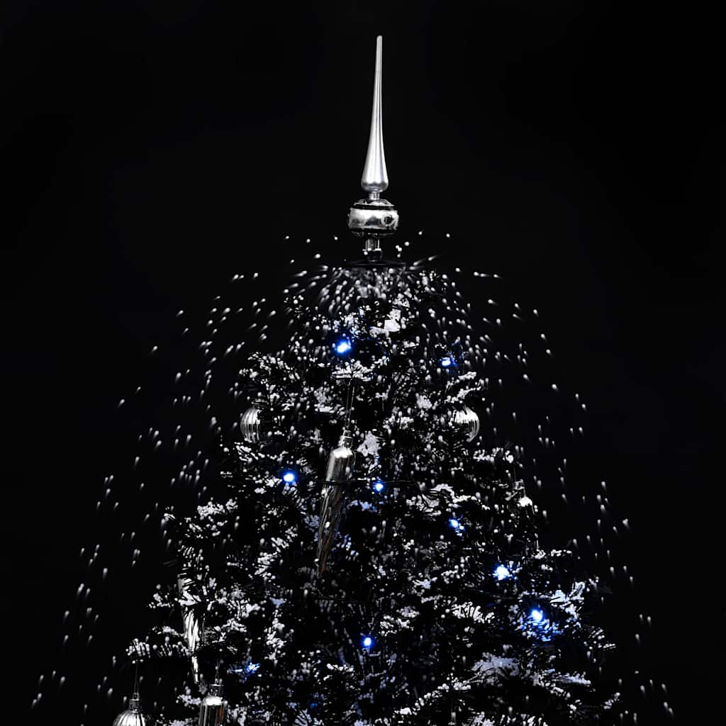 Schneiender Weihnachtsbaum mit Schirmfuß Schwarz 140 cm PVC