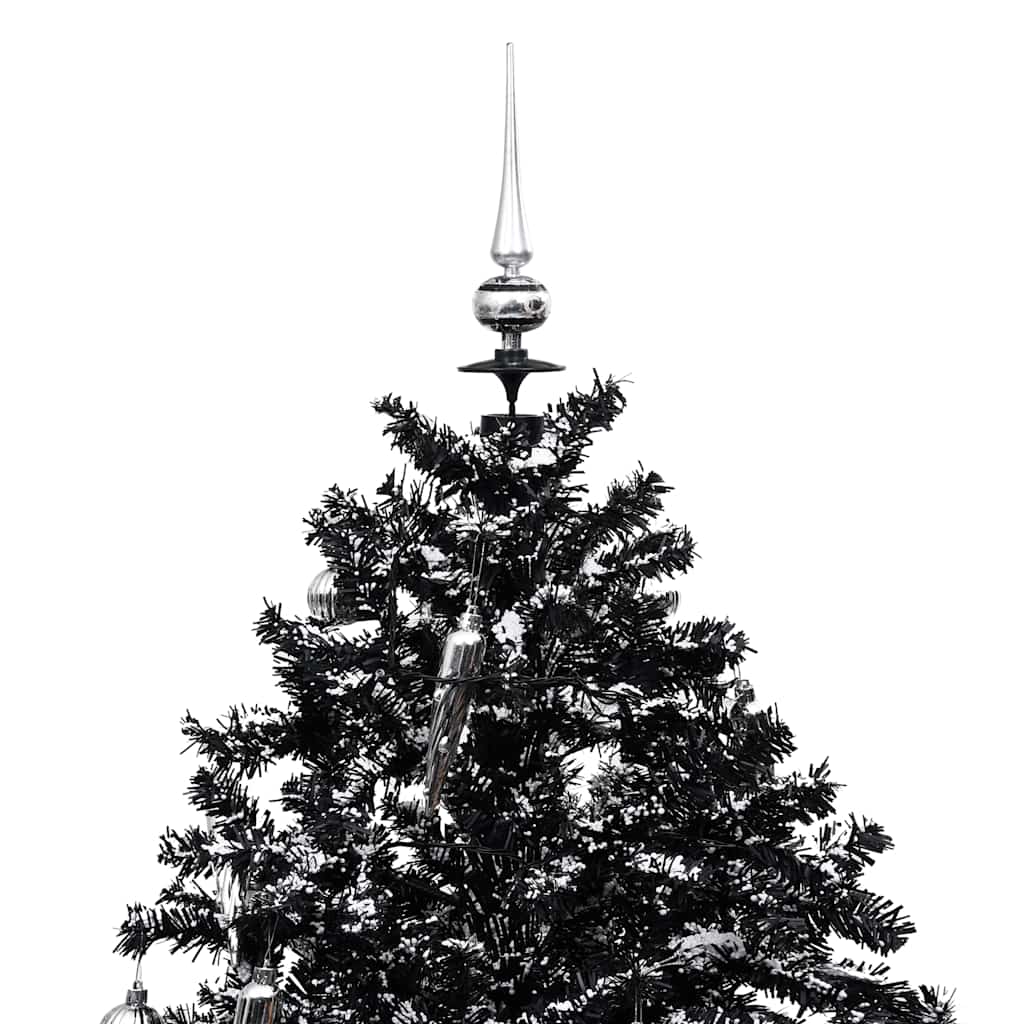 Schneiender Weihnachtsbaum mit Schirmfuß Schwarz 190 cm PVC
