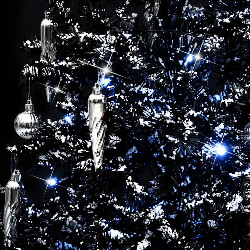 Schneiender Weihnachtsbaum mit Schirmfuß Schwarz 190 cm PVC