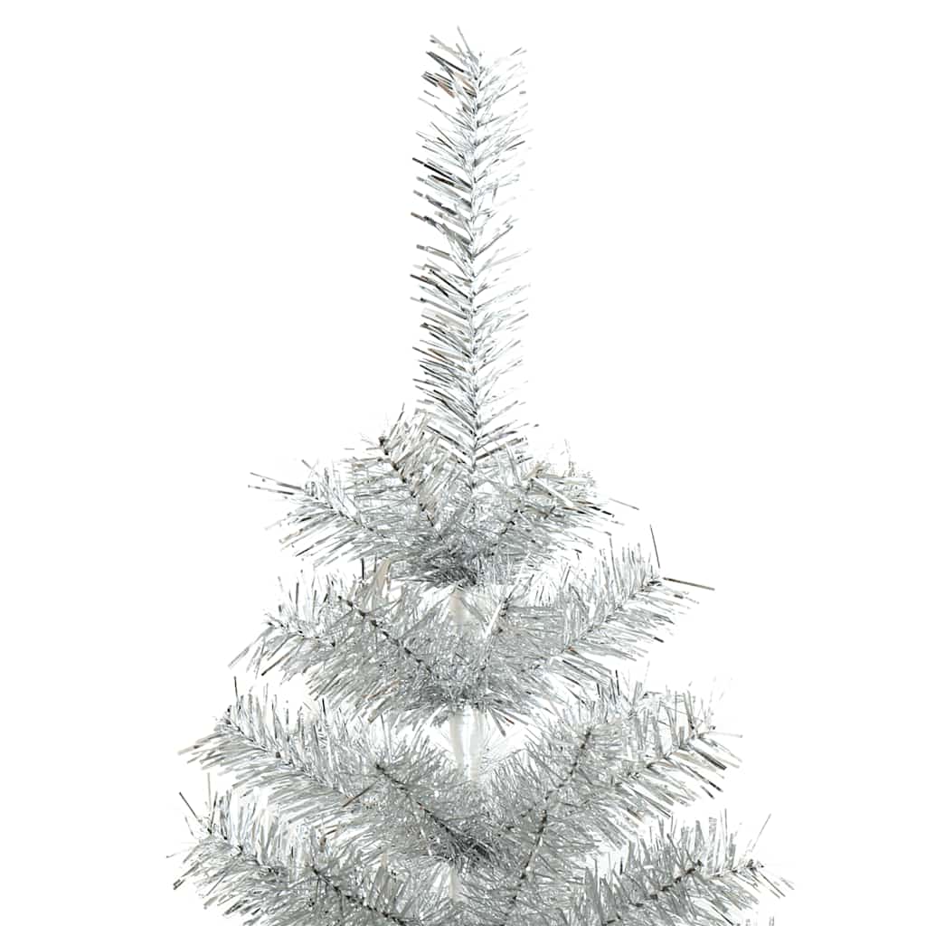 Künstlicher Weihnachtsbaum mit Ständer Silber 150 cm PET