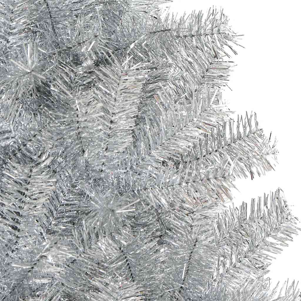 Künstlicher Weihnachtsbaum mit Ständer Silber 150 cm PET