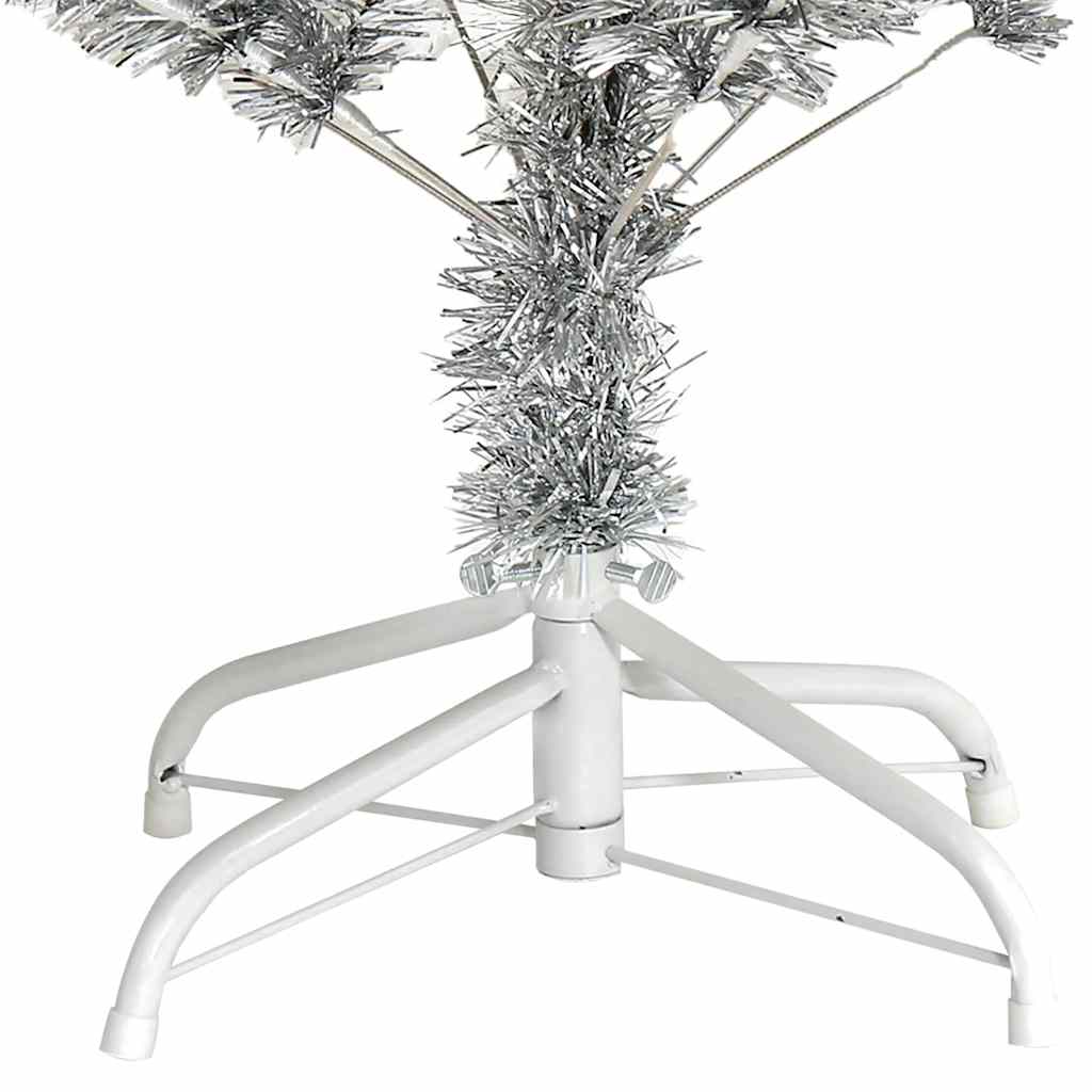 Künstlicher Weihnachtsbaum mit Ständer Silber 150 cm PET